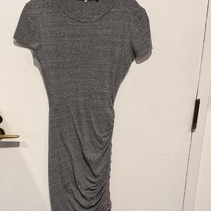 Pam & Gela Heather Gray Ruched Side Mini Dress